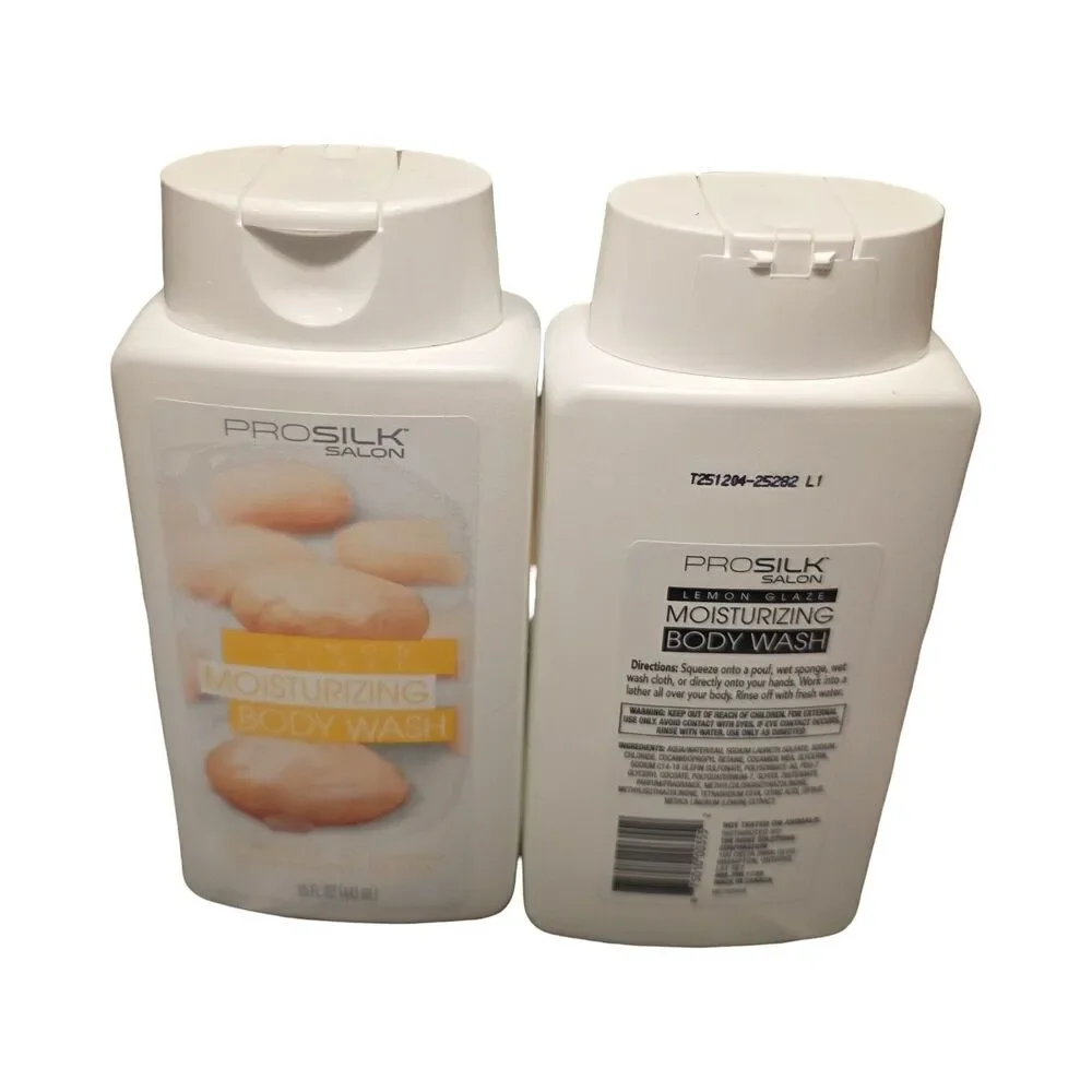 ProSilk Salon Lemon Glaze Moisturizing Body Wash 15 oz – Lot of 2 Bottles NWT